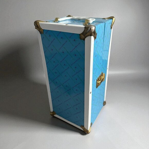 MADAME ALEXANDER Blue Siver Metal Hard Sided Single Doll & Accessory Carry Case - Picture 1 of 9